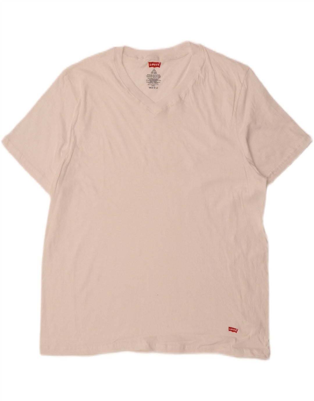Camiseta masculina LEVI'S grande algodão branco
