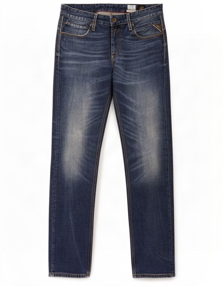 Replay Masculino Jeto Slim Jeans W34 L34 Azul Algodão