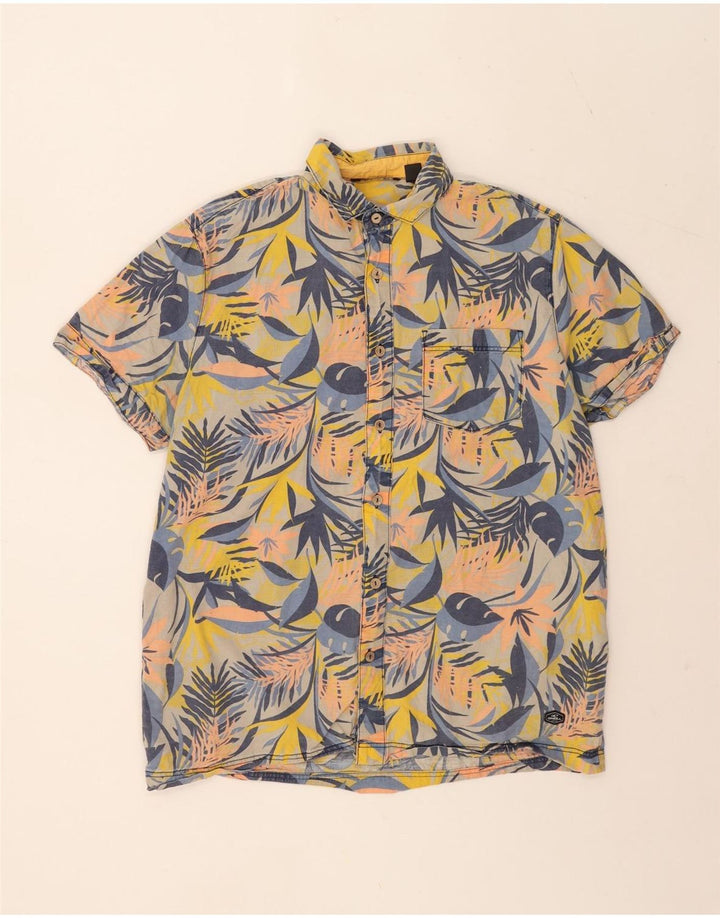 Camisa masculina de manga curta O'Neill grande algodão floral multicolorido