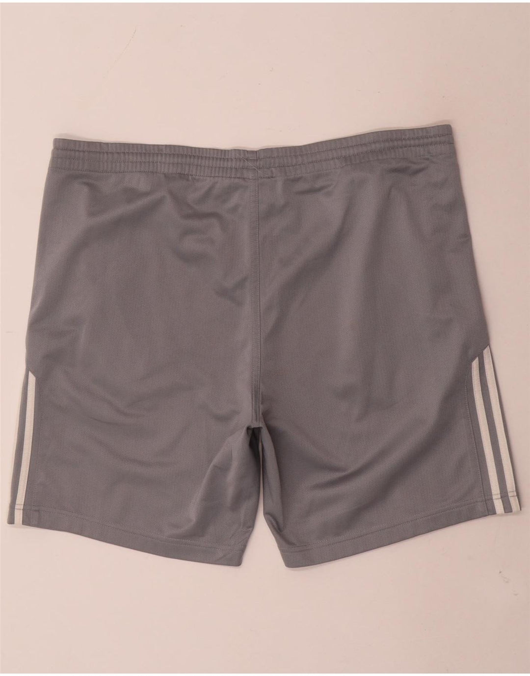 Shorts esportivos masculinos Adidas grande poliéster cinza