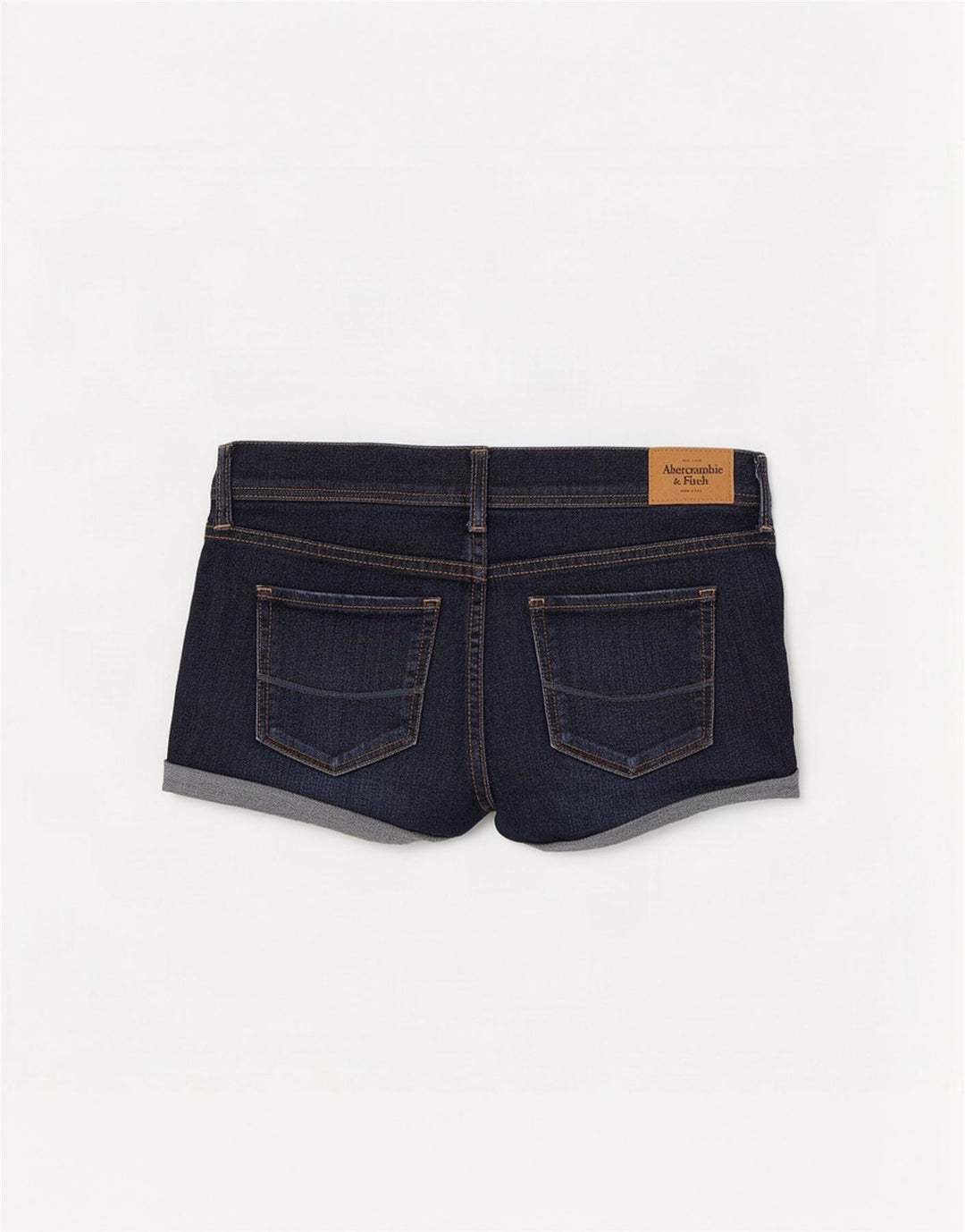 Shorts jeans feminino Abercrombie & Fitch US 8 médio W29 azul marinho