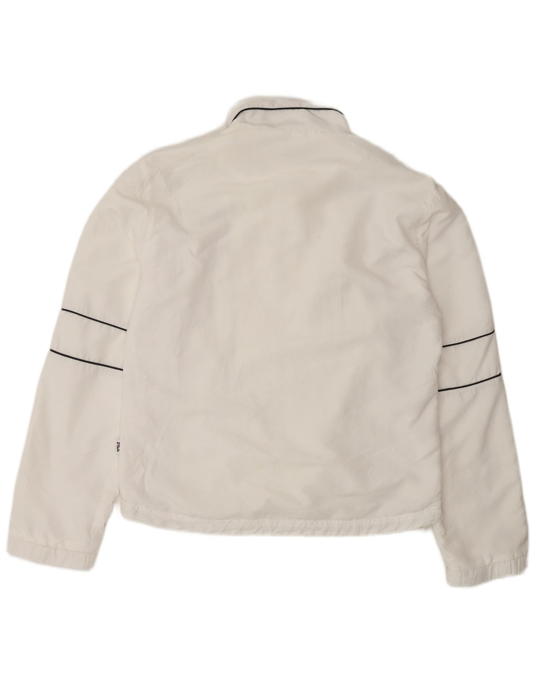 Fila Womens Tracksuit Top Jacket UK 16 Grande Poliéster Branco