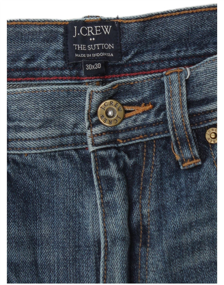 J. CREW Masculino The Sutton Straight Jeans W30 L30 Azul Algodão