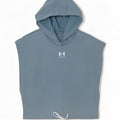 Under Armour Womens Crop Hooded Oversized Colete Top Reino Unido 10 Pequeno Azul