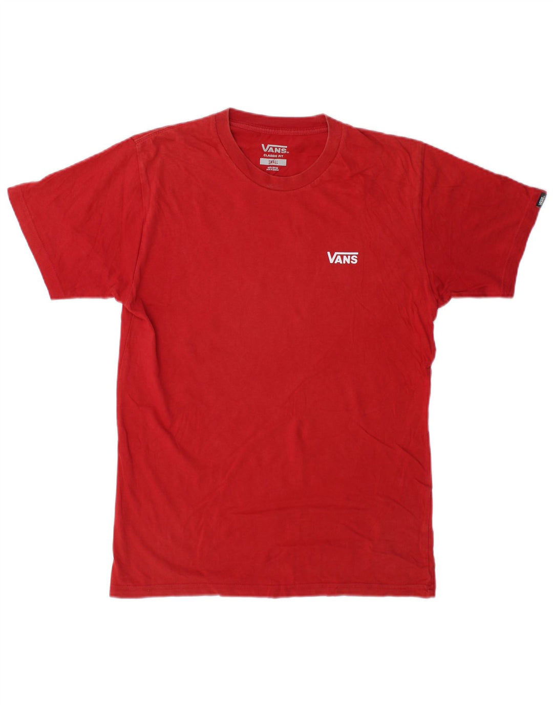 Camiseta Vans Masculina Classic Fit Top Pequeno Algodão Vermelho