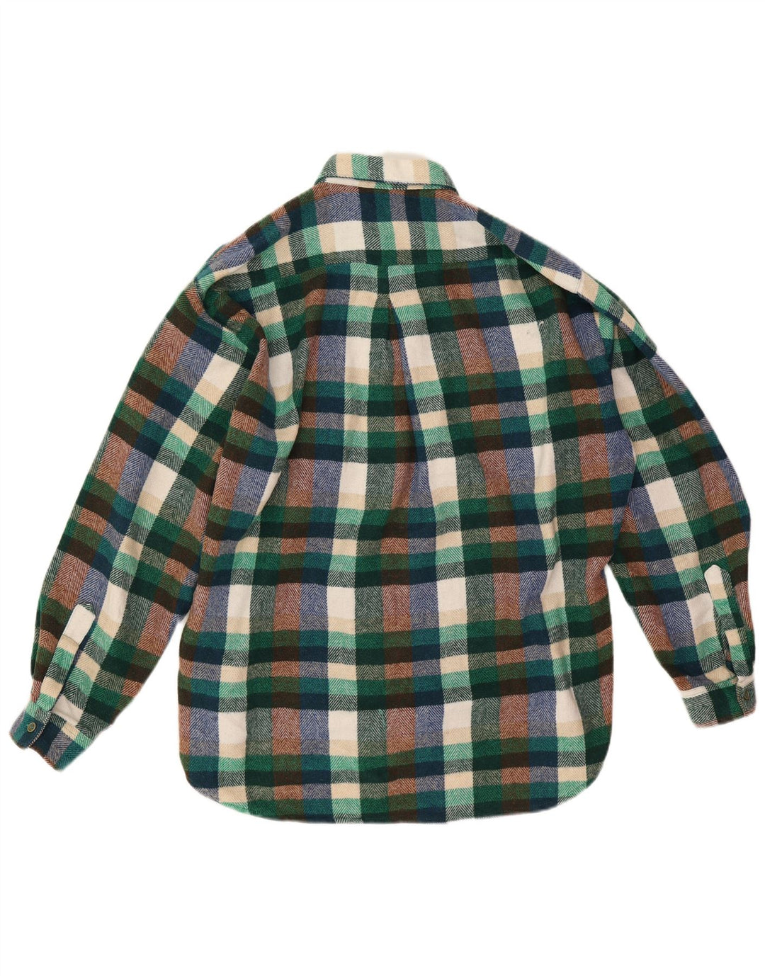 Camisa masculina de flanela POP 84 poliamida xadrez verde médio