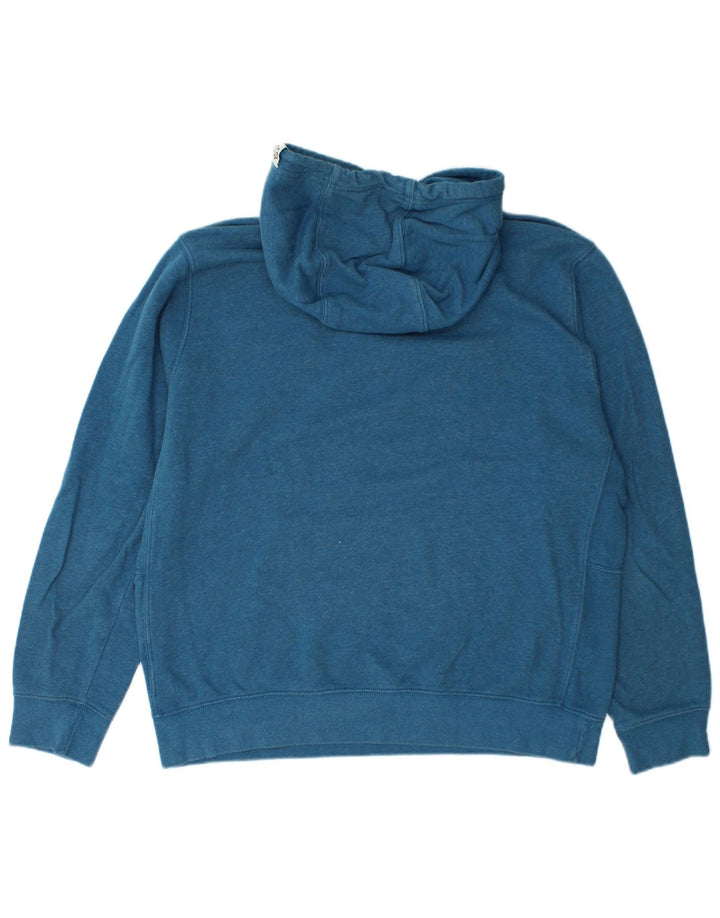 Nike Mens Hoodie Jumper Grande Algodão Azul