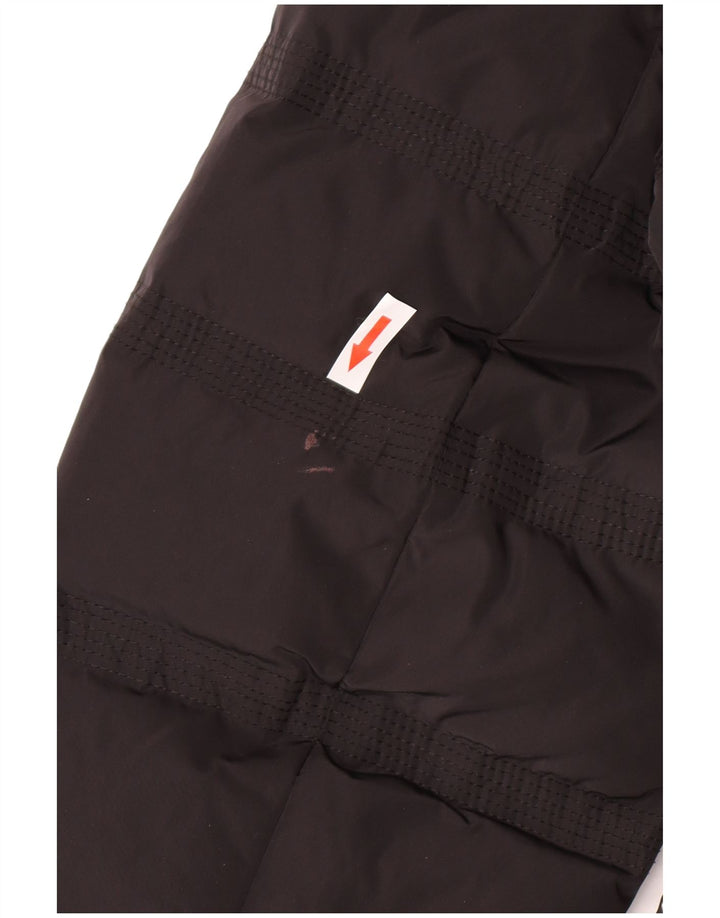 Casaco acolchoado com capuz feminino vintage IT 50 XL poliéster preto