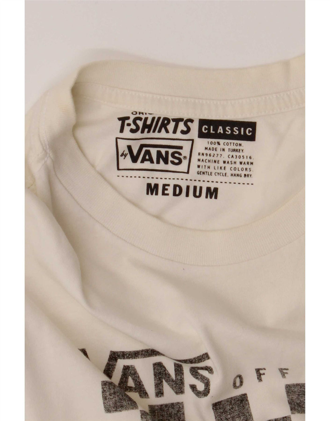 Camiseta Vans Masculina Classic Fit Graphic Top Médio Algodão Branco