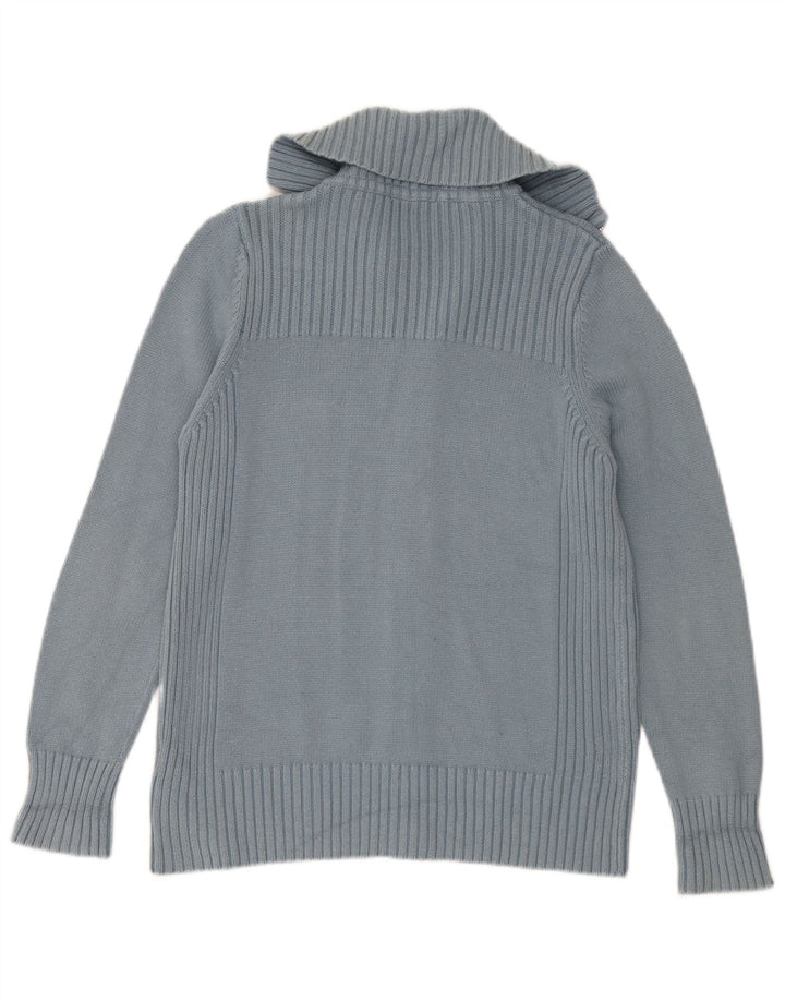 Suéter cardigã feminino Marks & Spencer Reino Unido 16 grande algodão azul