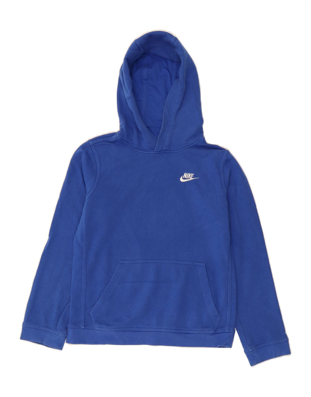 NIKE Boys Hoodie Jumper 12-13 Years Large  Blue Cotton Vintage Nike and Second-Hand Nike from Messina Hembry 