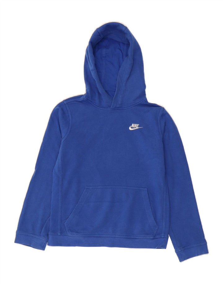 NIKE Boys Hoodie Jumper 12-13 Years Large  Blue Cotton Vintage Nike and Second-Hand Nike from Messina Hembry 