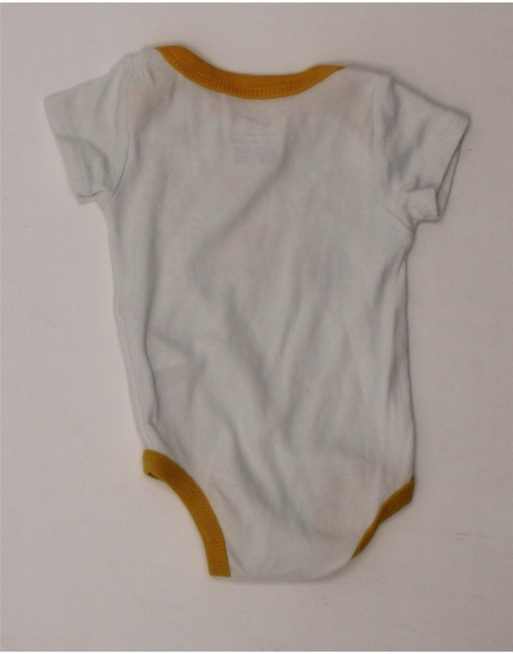 NIKE Baby Girls Graphic Bodysuit 0-3 Months White Floral Cotton Vintage Nike and Second-Hand Nike from Messina Hembry 