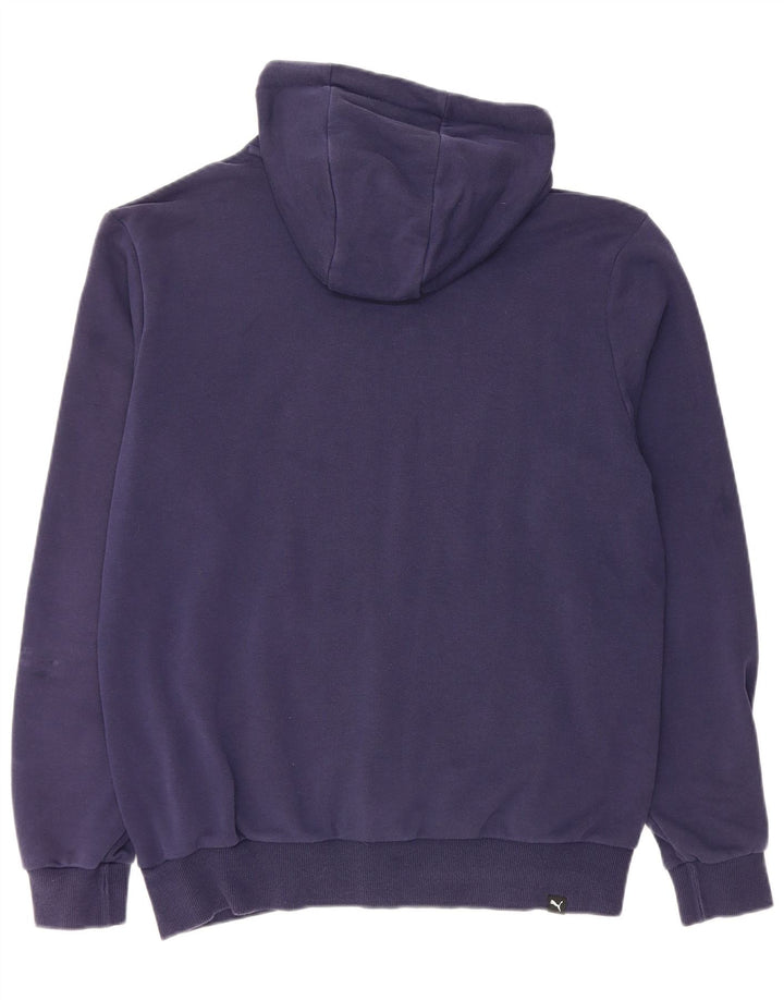 PUMA Mens Graphic Hoodie Jumper Médio Azul Marinho Algodão