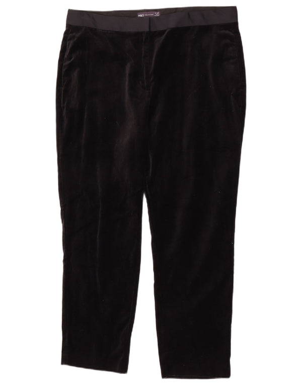Calça Capri Chino Feminina Marks & Spencer Reino Unido 14 Grande W32 L25 Preta