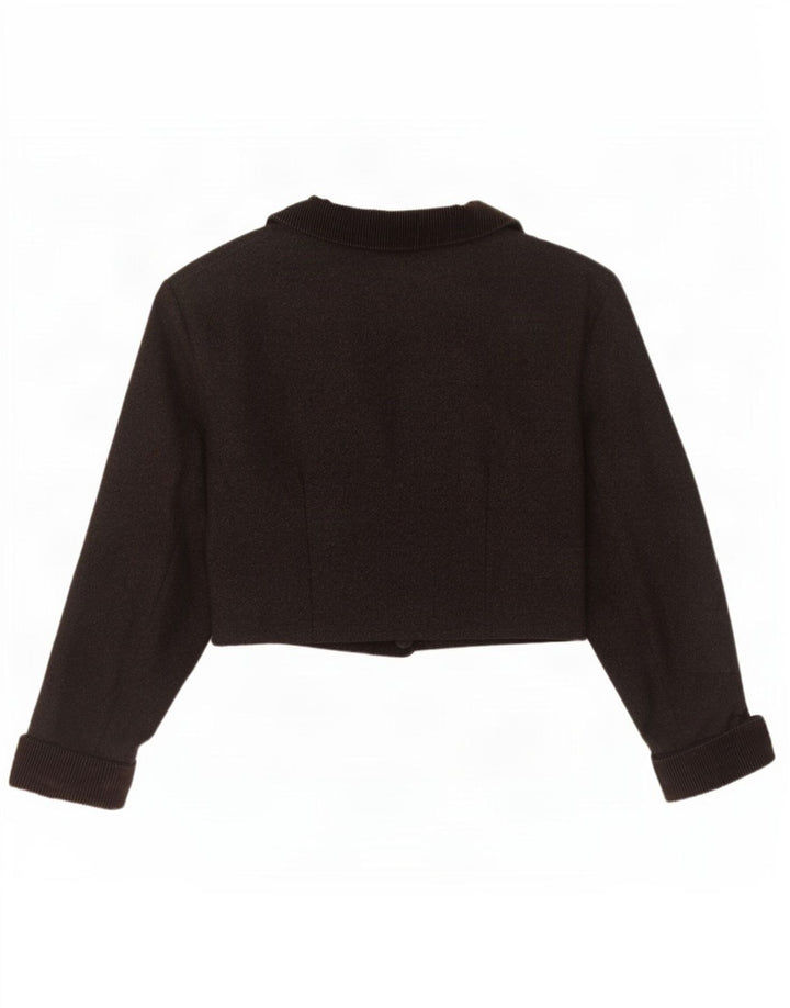 Jaqueta Bolero feminina Swinger com peito duplo IT 44 lã cinza médio