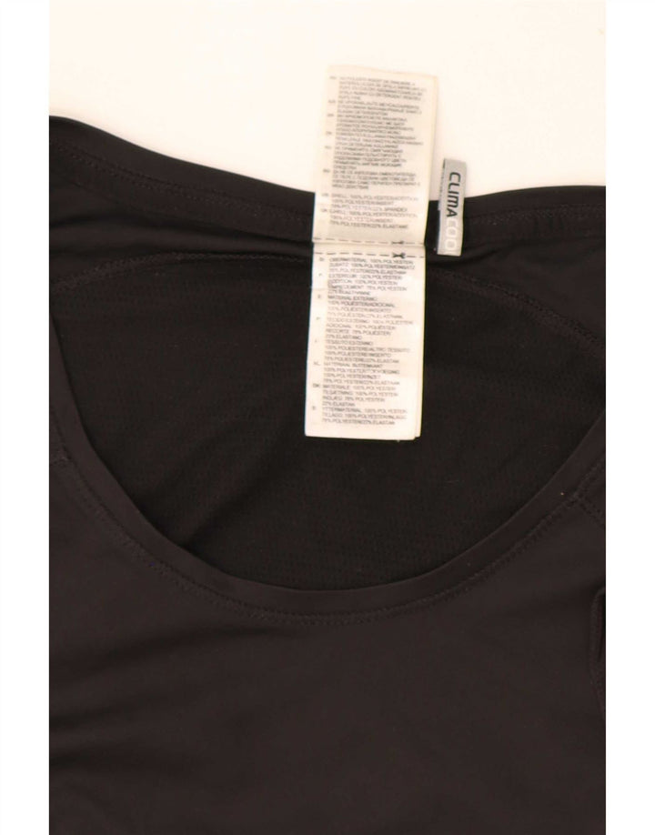 Adidas Womens Climacool T-Shirt Top UK 16 Grande Preto Poliéster