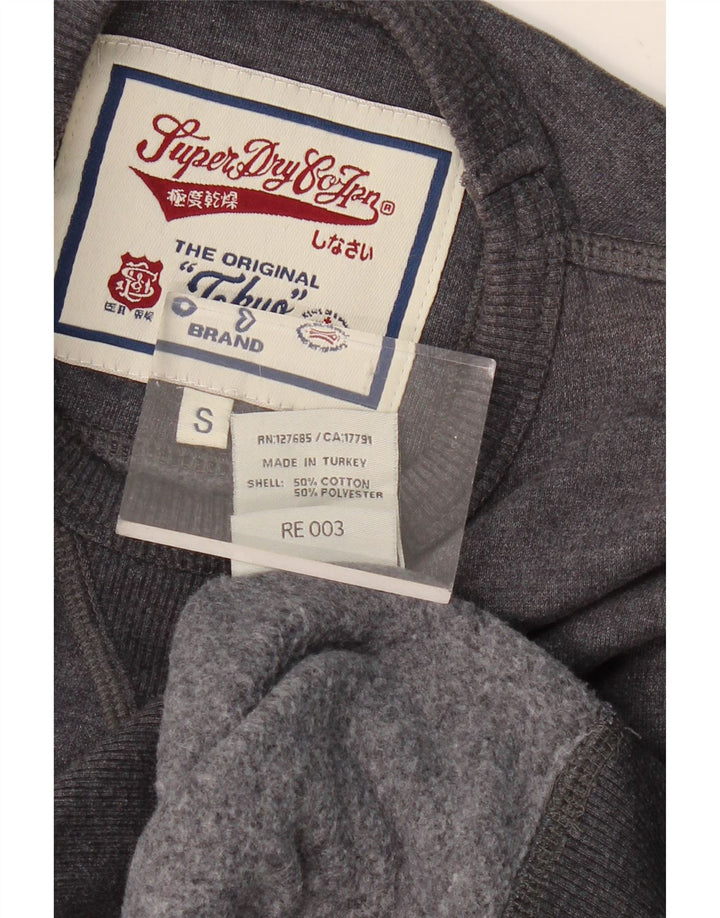 SUPERDRY moletom masculino jumper pequeno algodão cinza