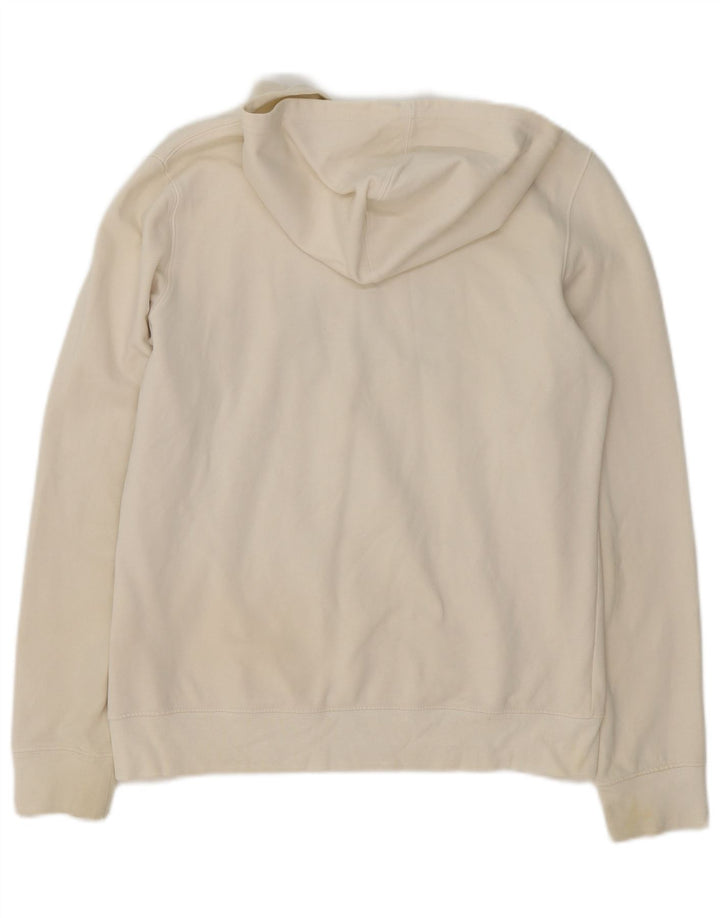 Suéter com capuz gráfico masculino Gap médio algodão branco