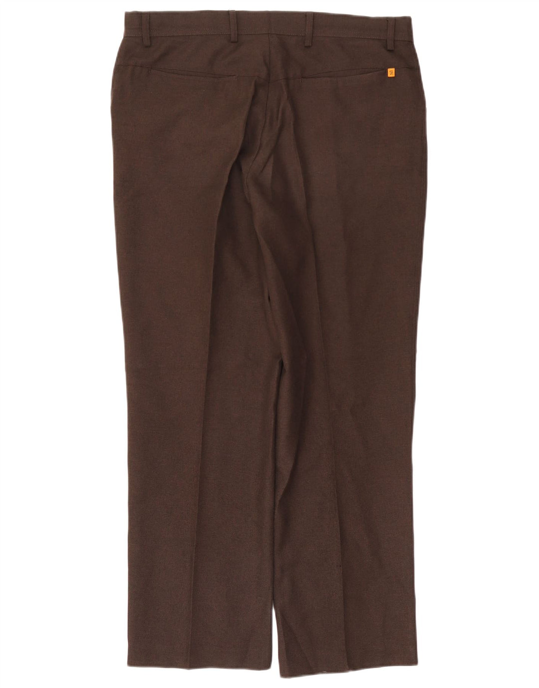Calça masculina reta casual Farah W36 L29 poliéster marrom