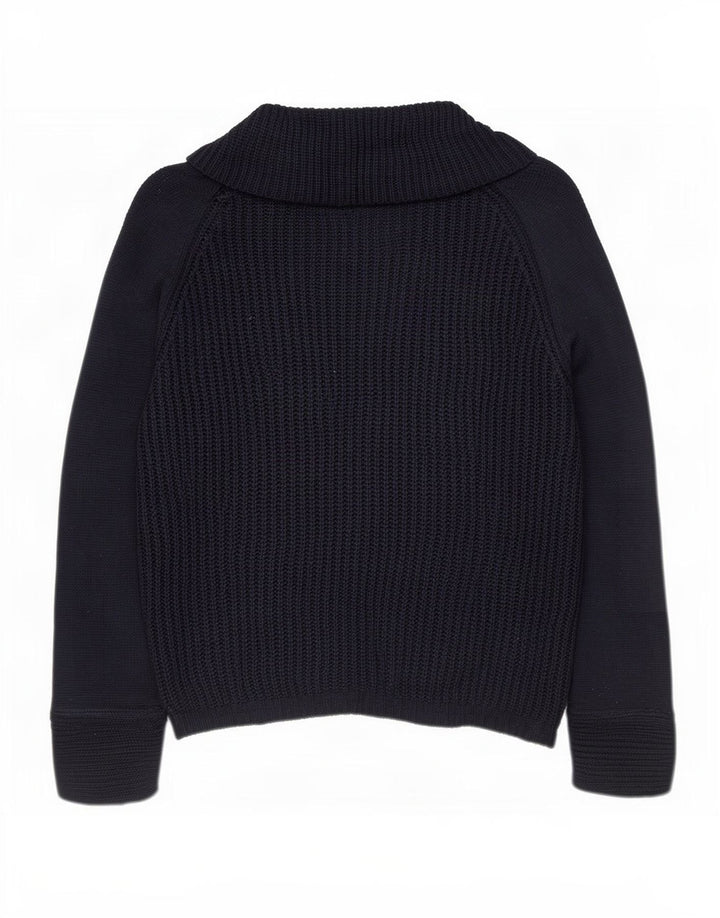 Suéter feminino Oasis com gola redonda Reino Unido 14 médio azul marinho poliacrílico