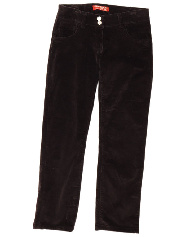 Calça Carrera Feminina Slim Fit Corduroy W28 L27 Algodão Preto