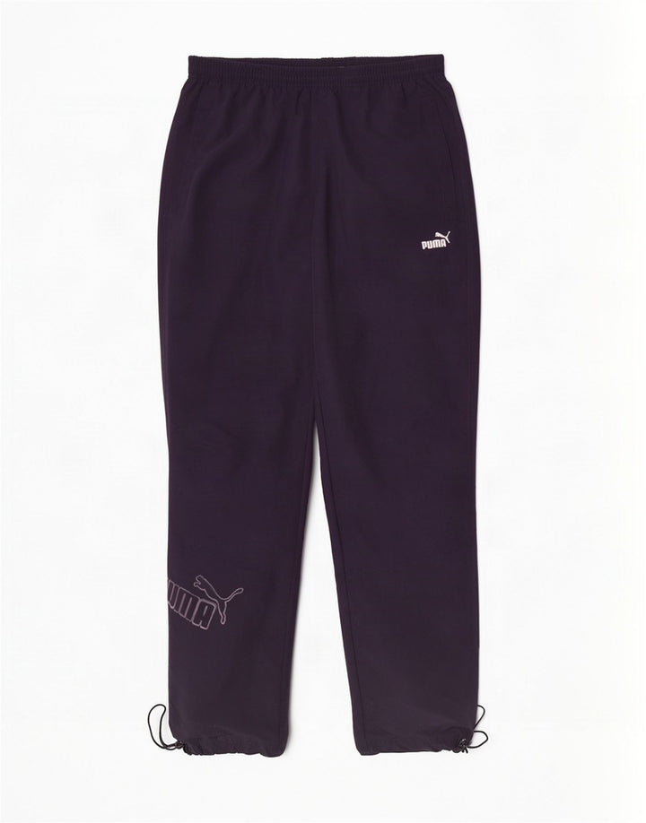 Calça de treino masculina Puma Graphic grande poliéster azul marinho