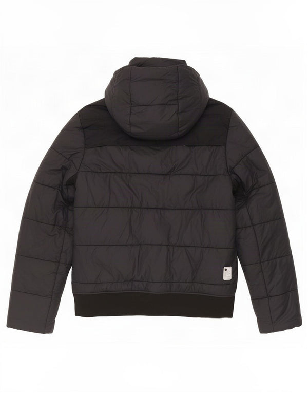 Jaqueta masculina acolchoada com capuz G-Star UK 42 XL preta Colourblock Nylon