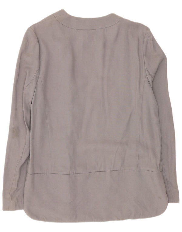 Jaqueta blazer aberta feminina Marks & Spencer Reino Unido 10 Lyocell cinza pequeno
