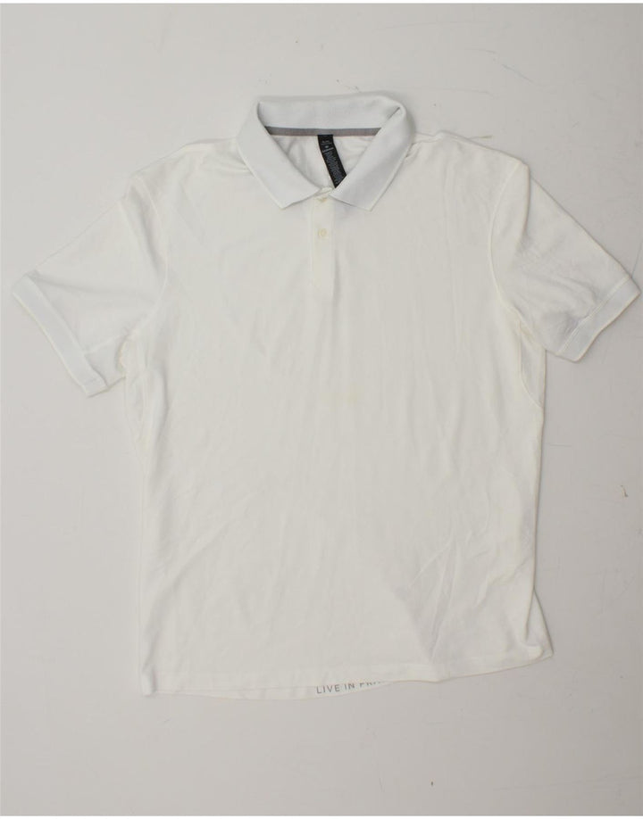 Camisa polo masculina LULULEMON XL algodão branco