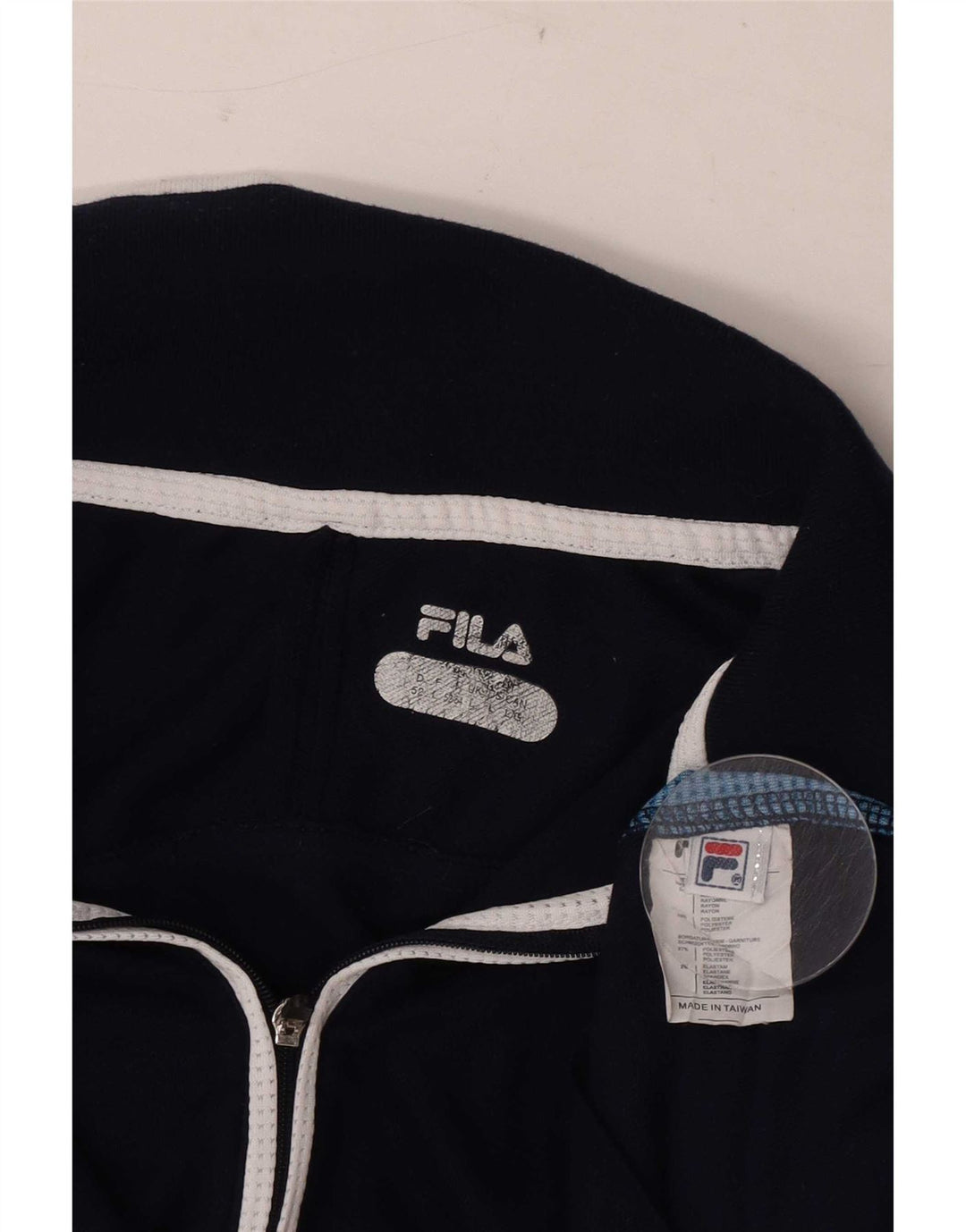 Camisa polo masculina Fila grande algodão azul marinho