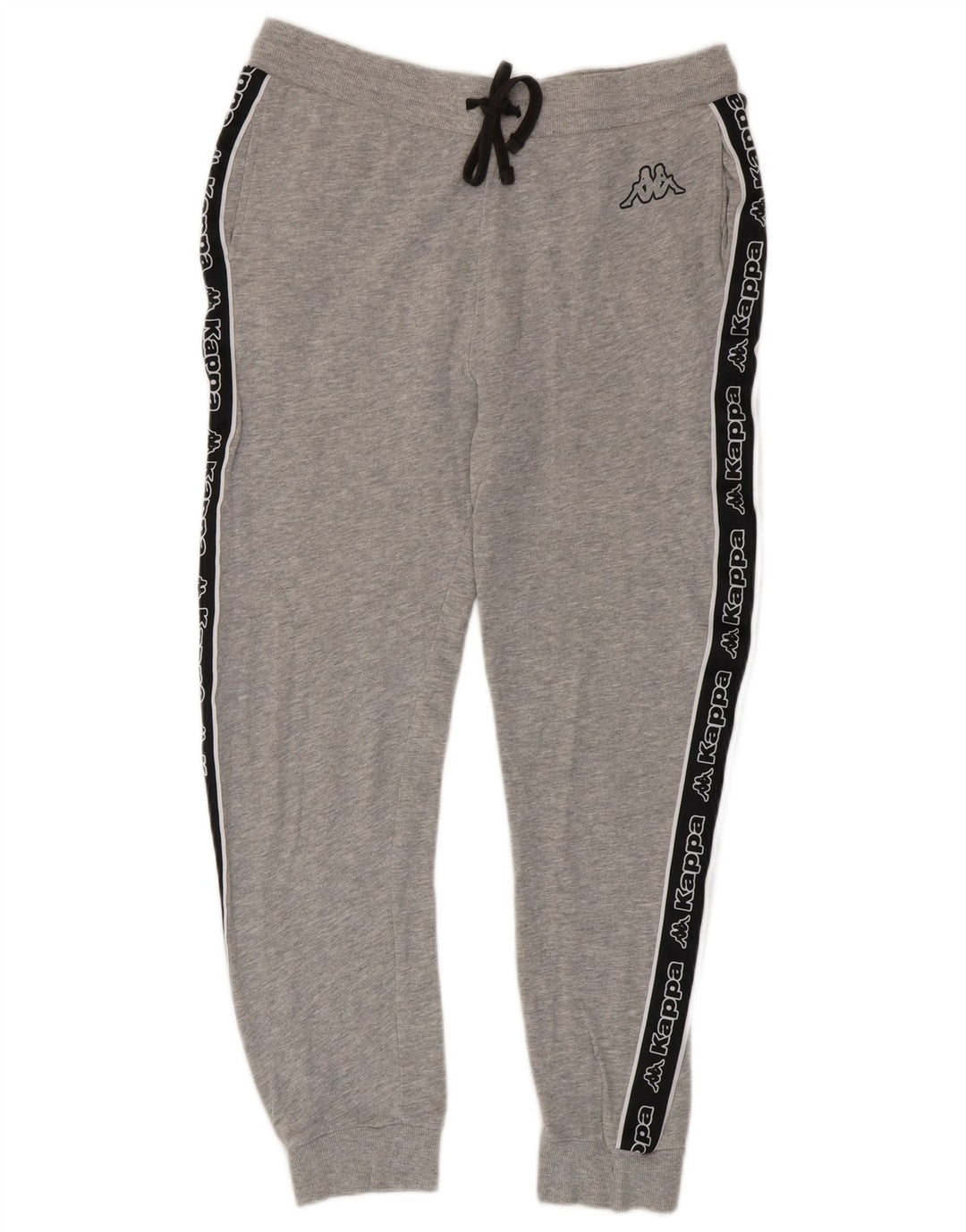 KAPPA Calça de treino masculina gráfica Joggers cinza médio Colourblock