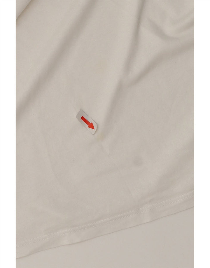 Camiseta feminina gráfica LEVI'S UK 10 pequena branca