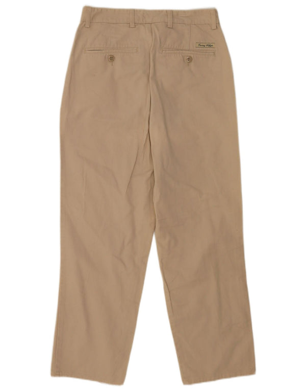 Calça casual masculina cônica Tommy Hilfiger W30 L26 algodão bege