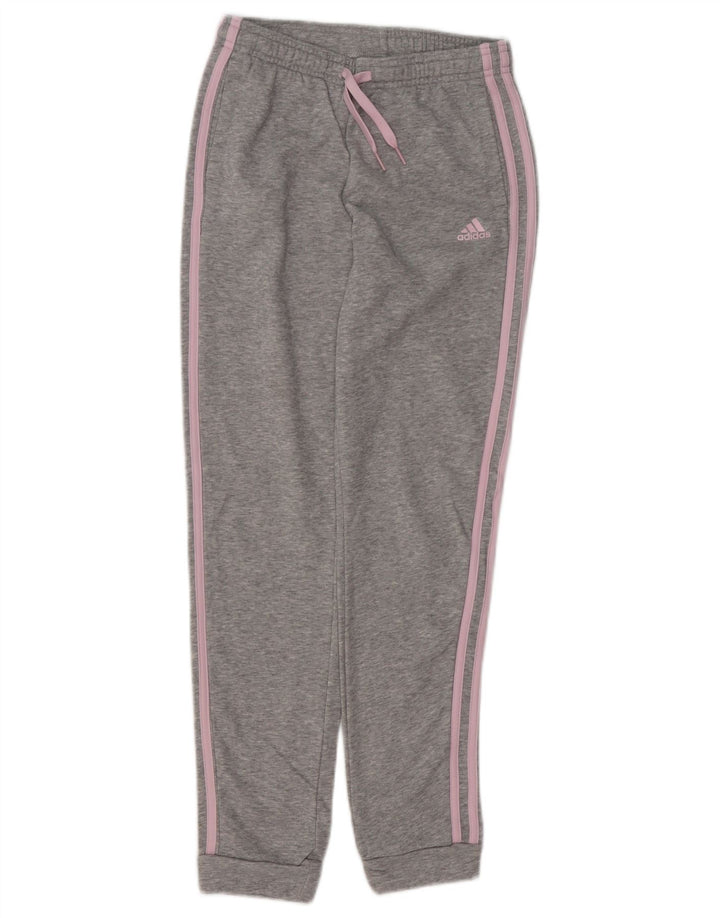 ADIDAS Womens Tracksuit Pants Joggers UK 8 Pequeno Cinza Algodão