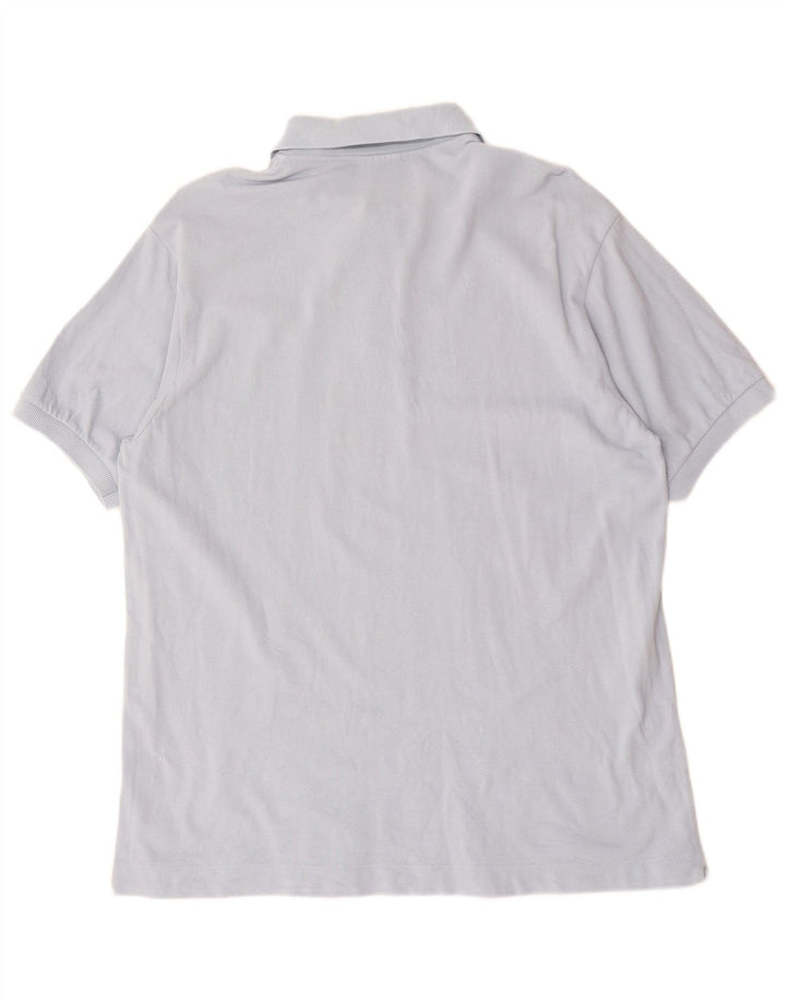 Camisa polo masculina Lacoste tamanho 5 grande algodão azul