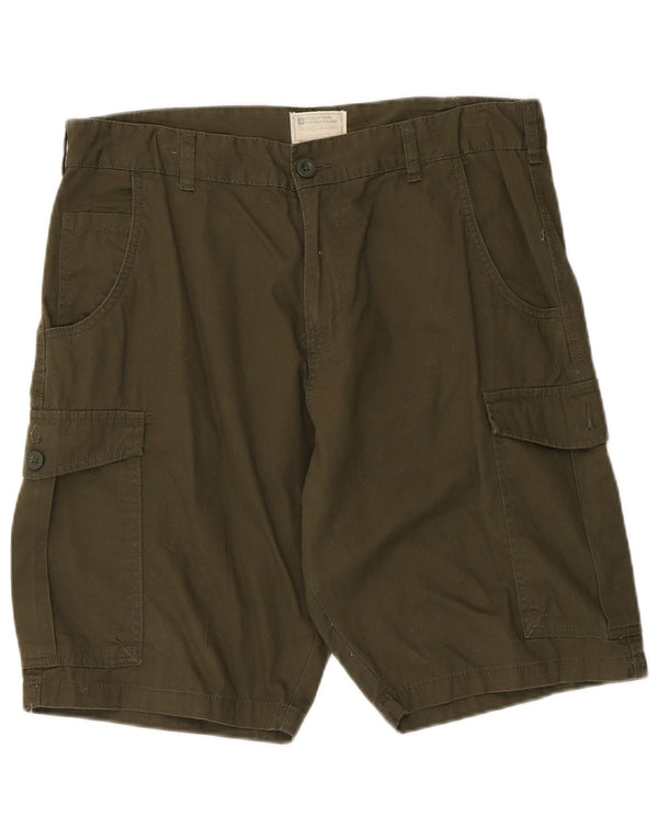 Shorts cargo masculino Mountain Warehouse W34 grande algodão cáqui