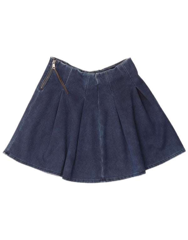 Mini saia jeans feminina Guess W28 algodão azul marinho médio