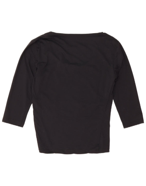 Guess Womens Top 3/4 Sleeve Size 3 XS Black
