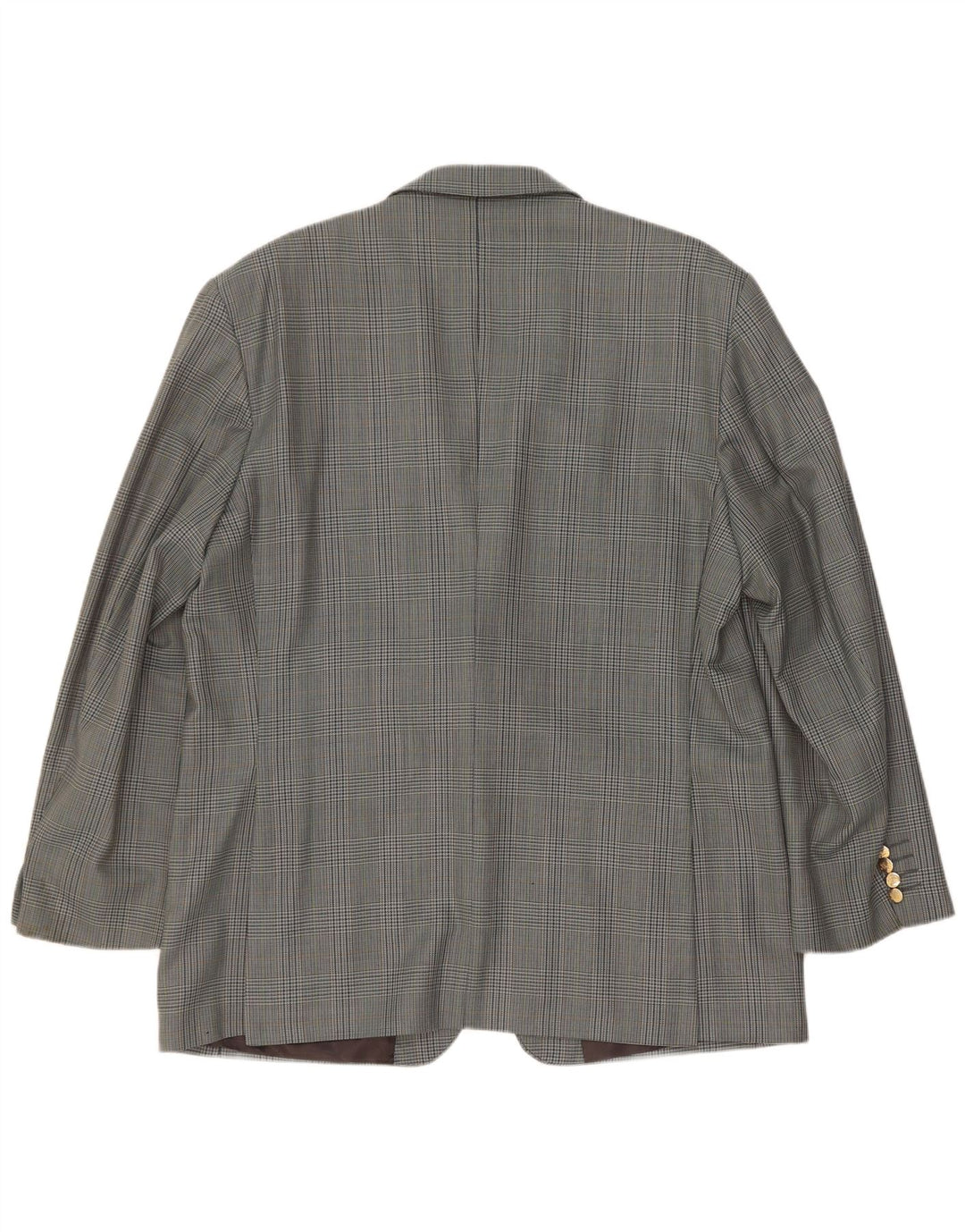 Jaqueta blazer masculina Burberrys com 2 botões Reino Unido 40 grande cinza houndstooth lã