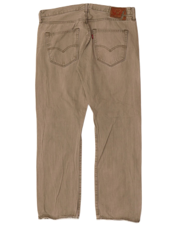 Calça Levi's Masculina 501 Reta Casual W36 L30 Algodão Cáqui