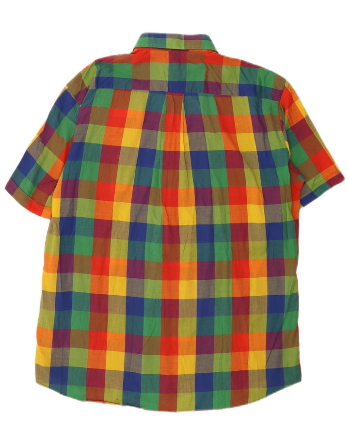 Camisa masculina Ungaro Chemises tamanho 41 16 grande xadrez multicolorido