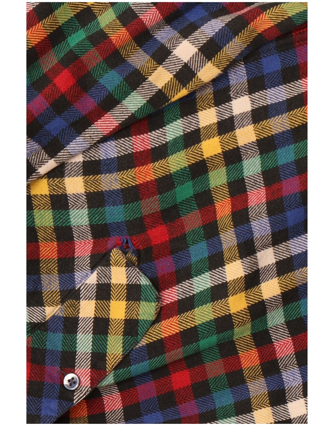 Camisa masculina de flanela Desiree tamanho 16 grande xadrez multicolorida