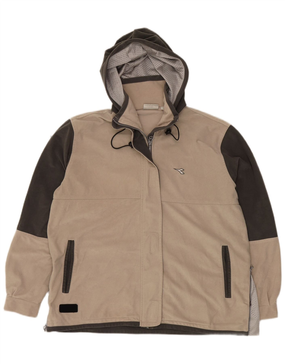 Jaqueta feminina de treino grande DIADORA Reino Unido 14 médio bege