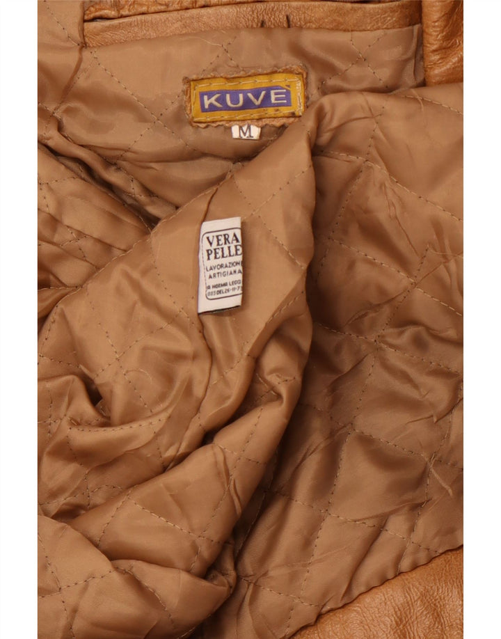 Jaqueta de couro masculina VINTAGE Reino Unido 38 couro marrom médio