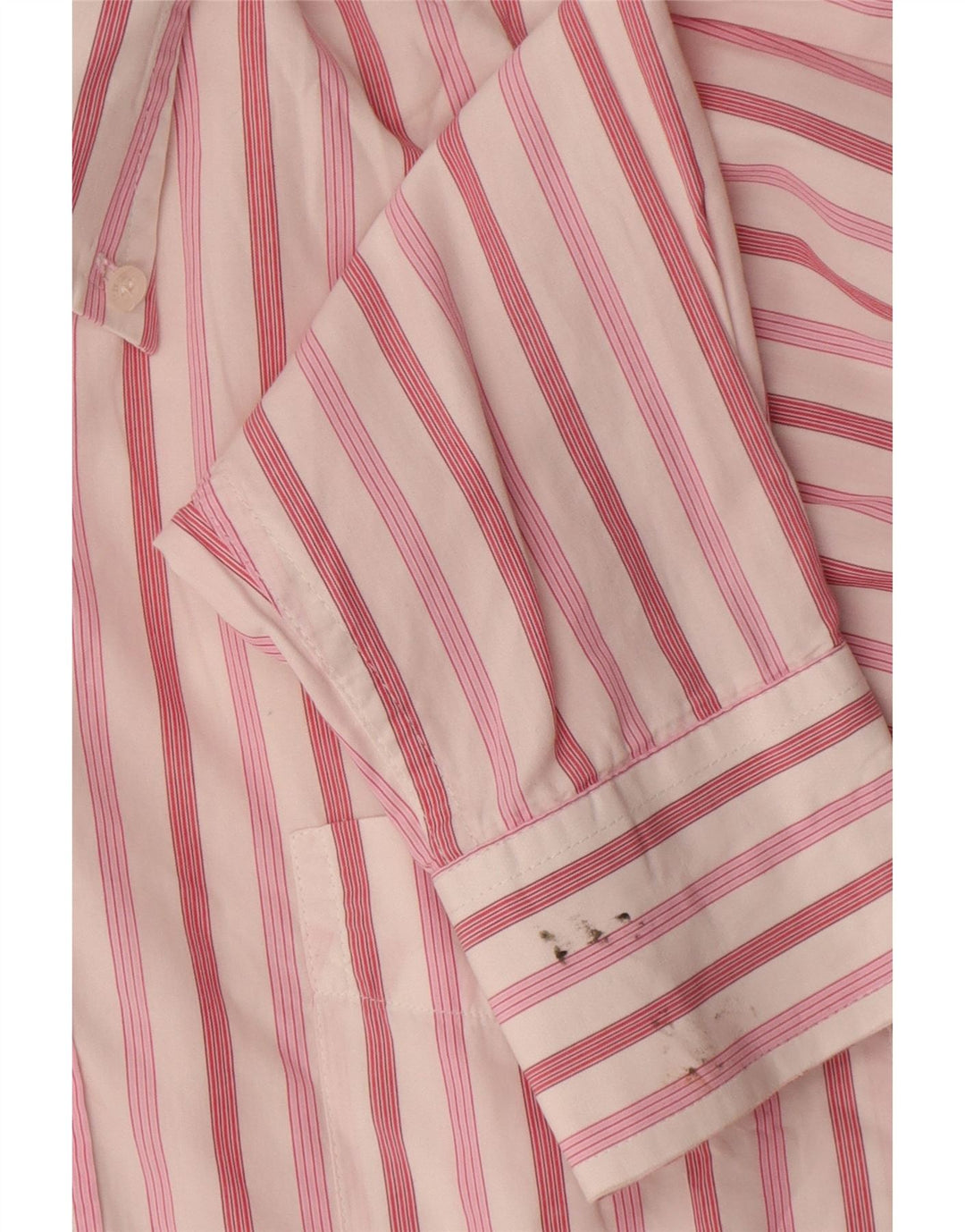 Camisa masculina Sergio Tacchini grande algodão listrado rosa