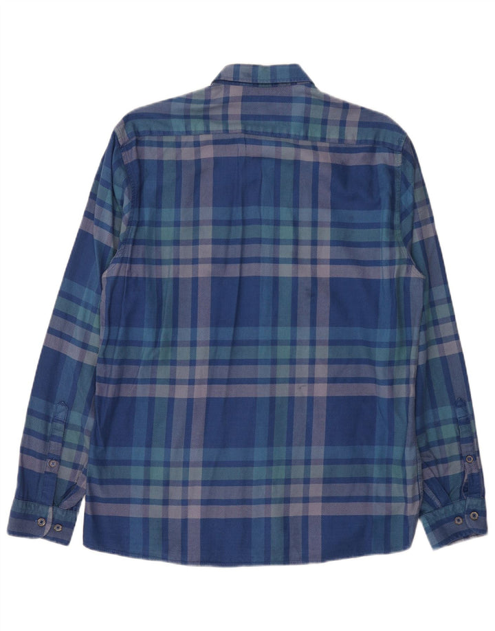 US Polo Assn. Camisa masculina regular fit xadrez azul médio