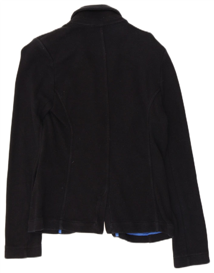 Jaqueta blazer feminina de 2 botões Whistles Reino Unido 10 pequeno algodão preto
