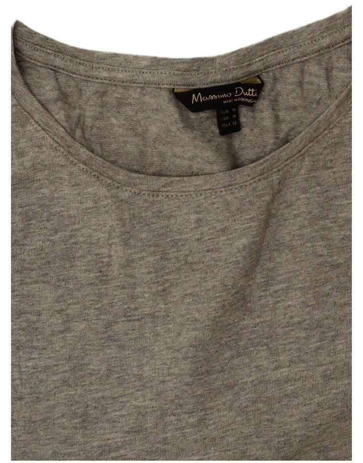 Camiseta feminina Massimo Dutti UK 12 cinza médio