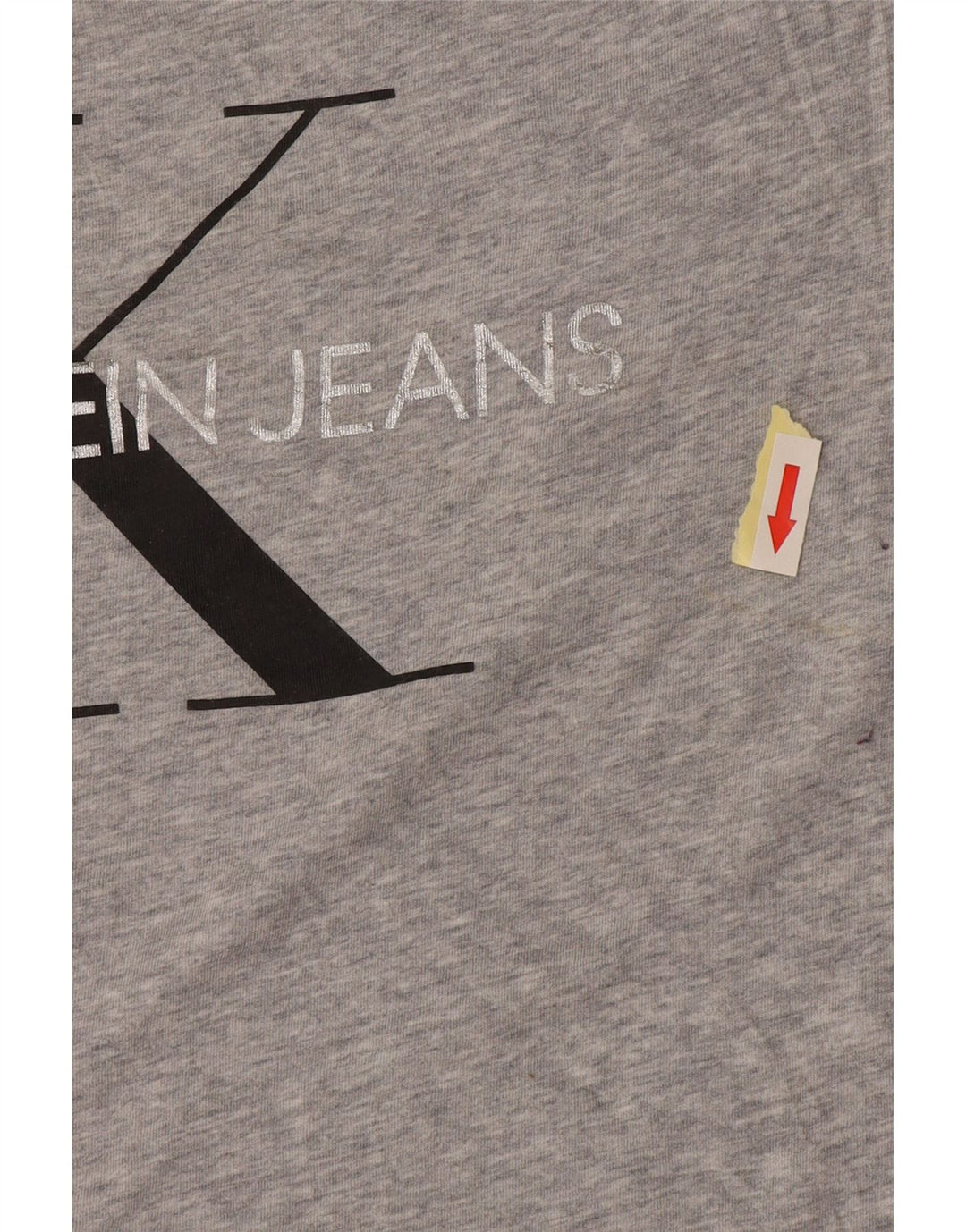 Camiseta feminina Calvin Klein com estampa gráfica UK 18 XL algodão cinza